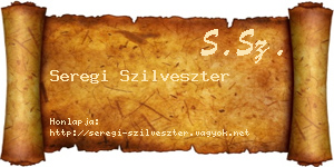 Seregi Szilveszter névjegykártya